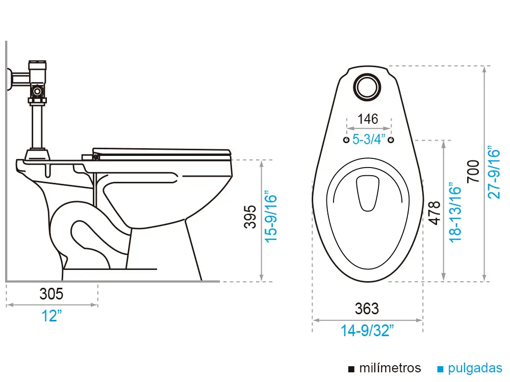 TAZA para fluxómetro  Quantum HET E151 - FV